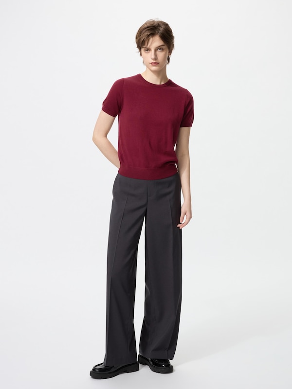 메리노크루넥스웨터(반팔)