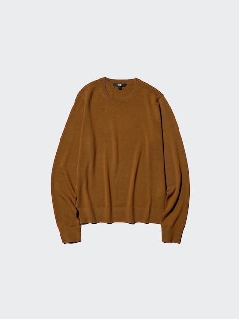 WOMEN'S MERINO CREW NECK SWEATER UNIQLO IN