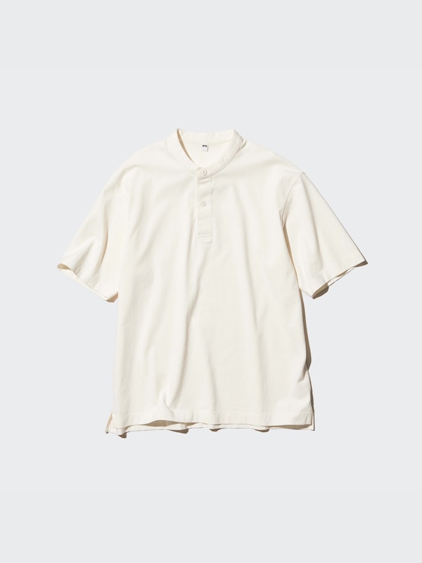 Cotton Henley Neck Pullover | Short Sleeve