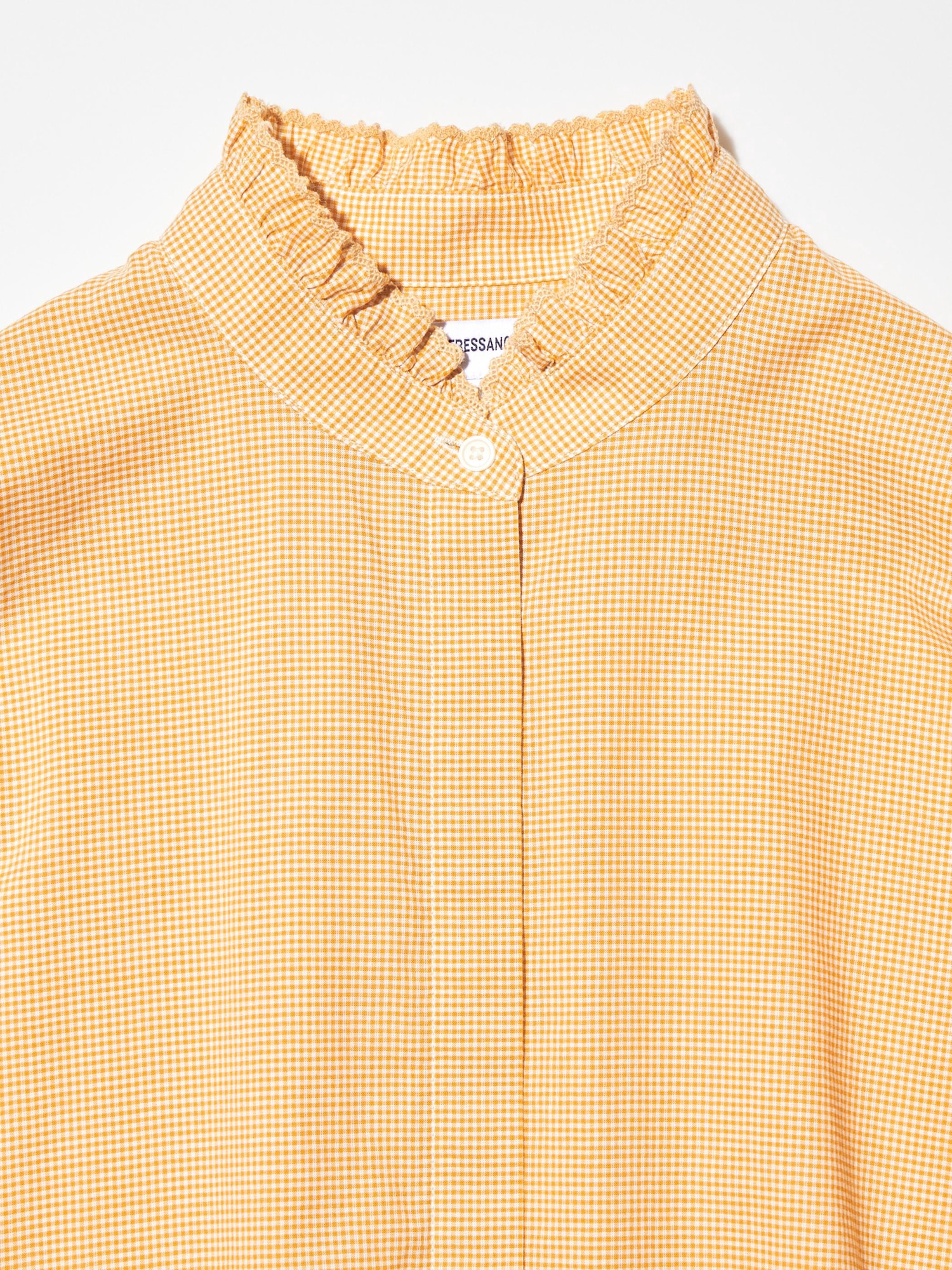 ユニクロ公式 | フリルチェックブラウス