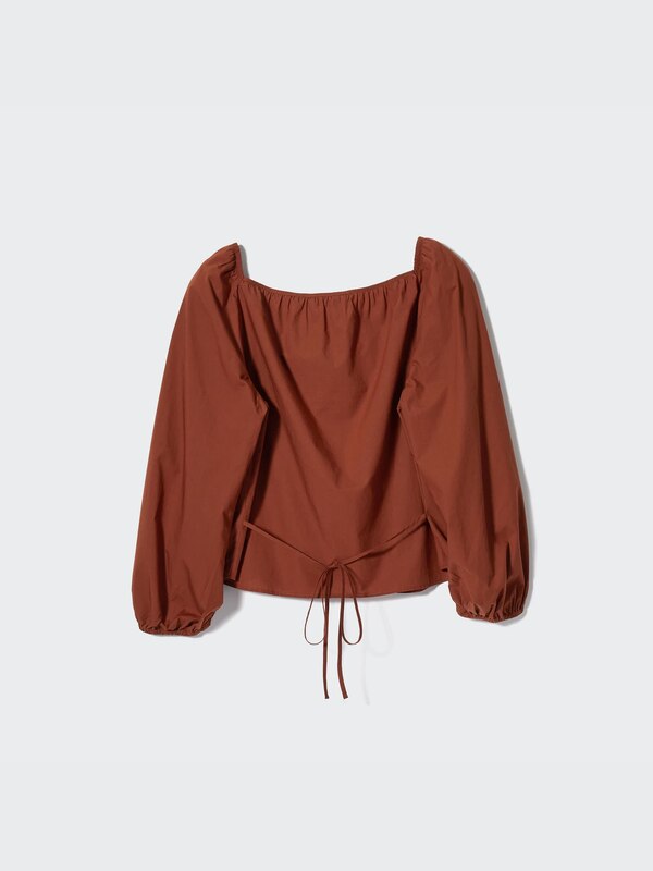 Cotton Square Neck Blouse