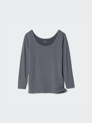 Extra Warm HEATTECH Cotton Scoop Neck T