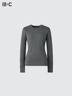 HEATTECH EXTRA WARM Cashmere Blend Crew Neck T-shirt | Long Sleeve