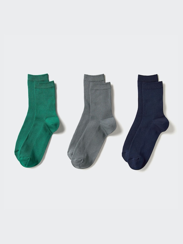 ソックス/3足組/クルーリブ