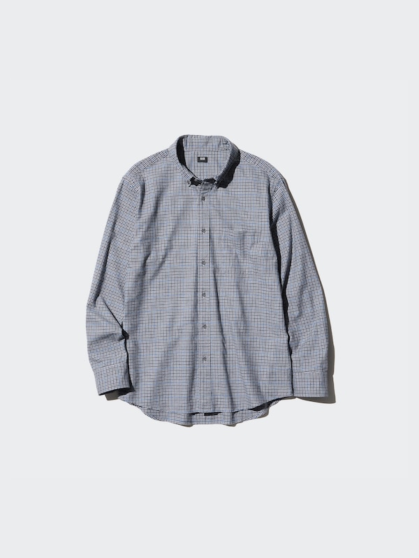 Kemeja Flannel I Lengan Panjang Kotak (Button-down)