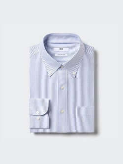 슈퍼논아이론저지셔츠(긴팔·버튼다운칼라)스트라이프A