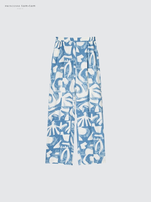 レーヨンプリントロングパンツ