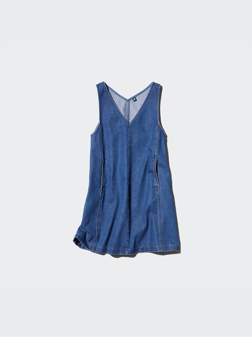 denim jumper dress uniqlo GIRLS DENIM JUMPER DRESS