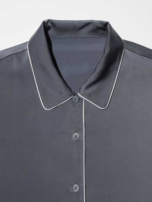 Piyama Satin Lengan Pendek (Celana Panjang)