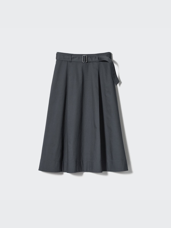 Chân Váy Vải Cotton Xòe Có Thắt Lưng