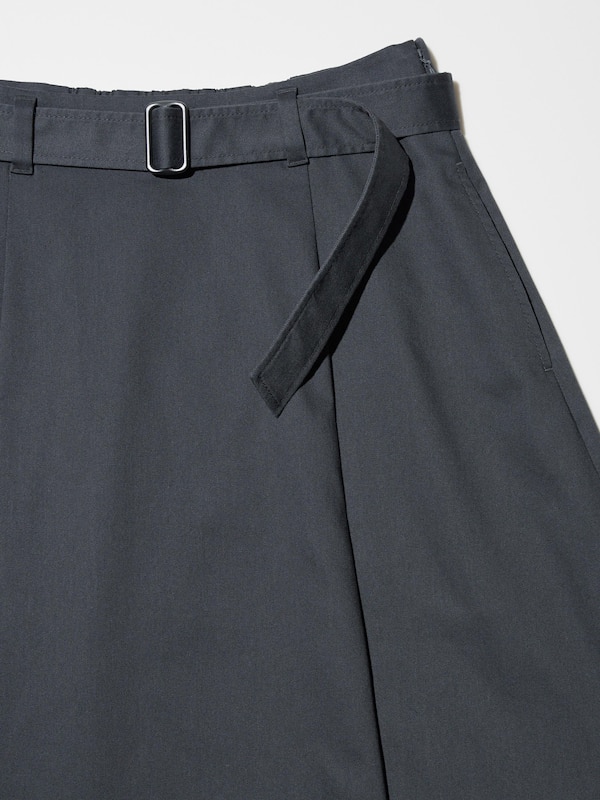 Chân Váy Vải Cotton Xòe Có Thắt Lưng