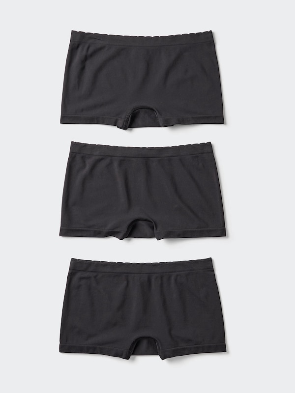 GIRLS AIRism Seamless Shorts 3 Pack | Boxer Type