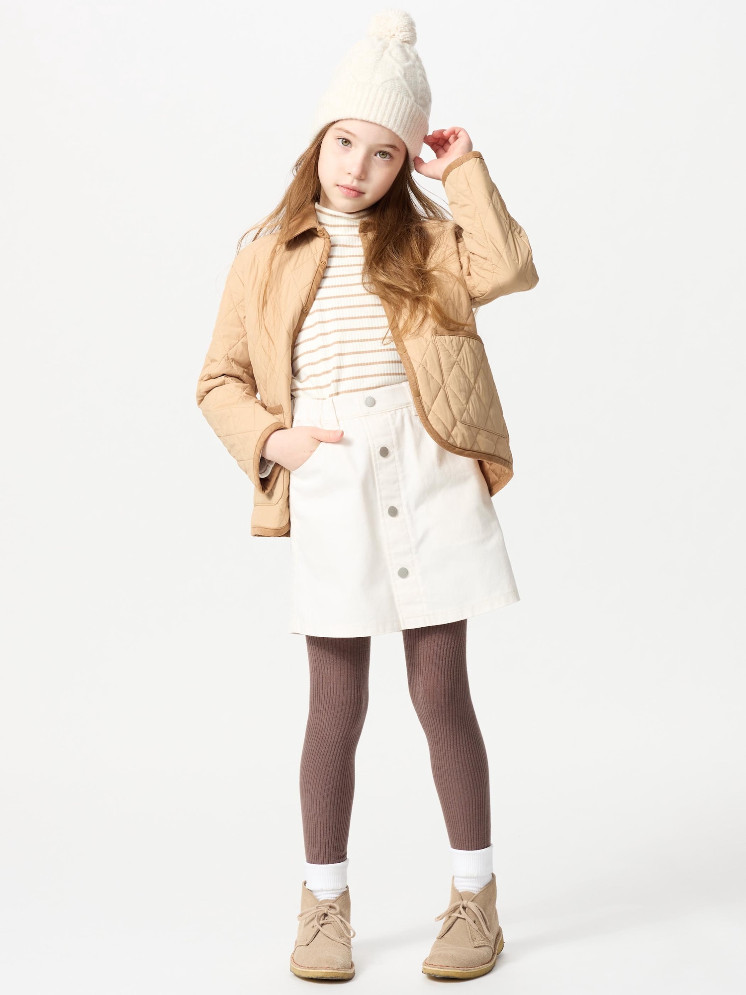 ユニクロ公式 | GIRLS デニムミニスコート