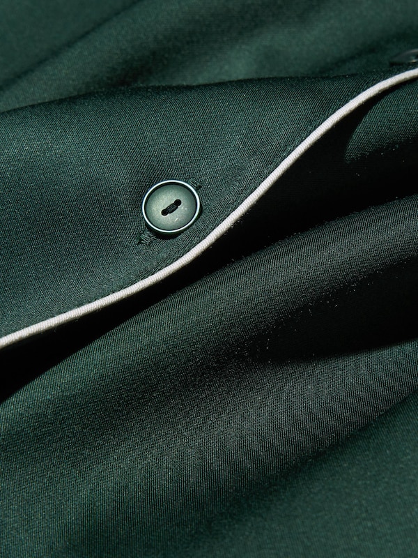Satin Short Sleeve Pajamas (Long Pants)