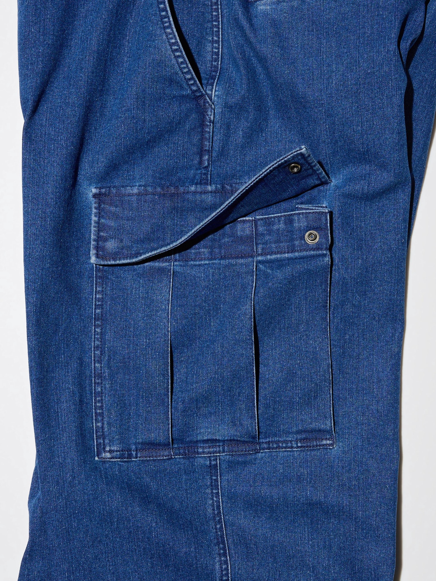 Men's Wide Fit Denim Cargo Pants | UNIQLO ID