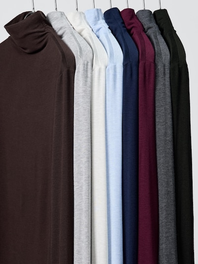 HEATTECH Cashmere Blend T-Shirt | Extra Warm | Turtleneck