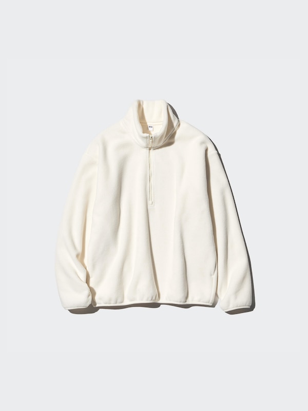 フリースハーフジッププルオーバー