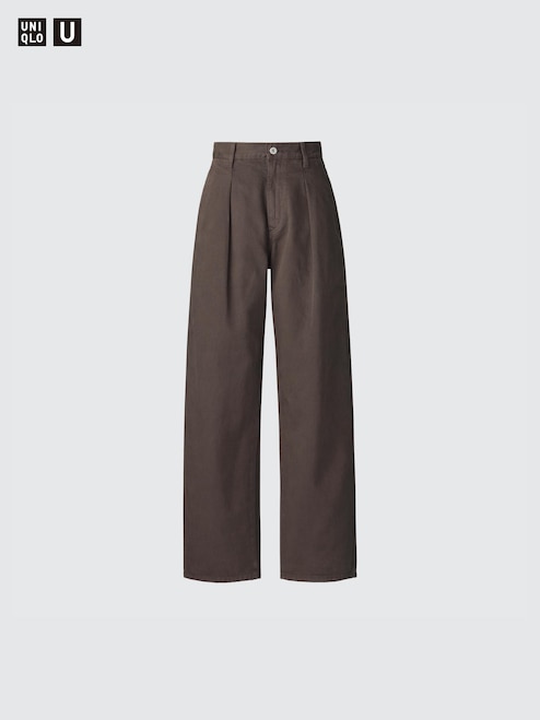 WOMEN'S DENIM PLEATED PANTS UNIQLO TH