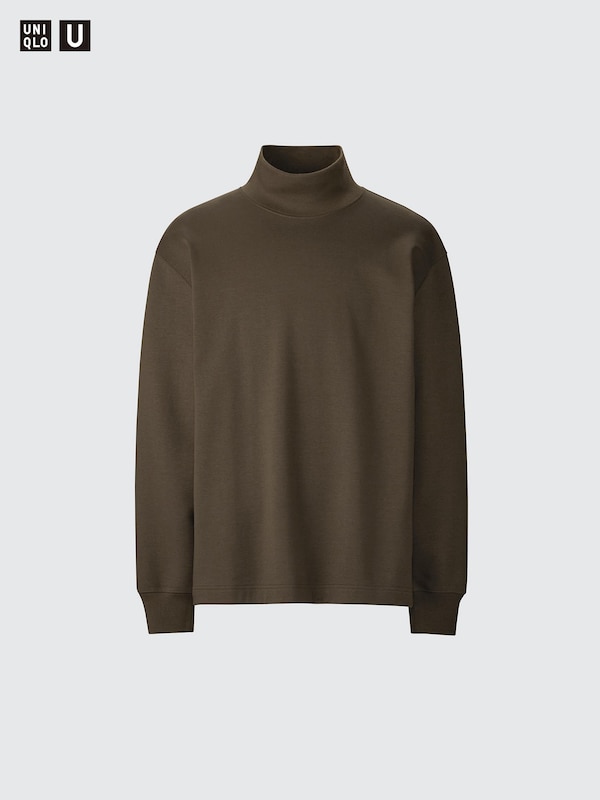 ブラッシュドモックネックTシャツ
