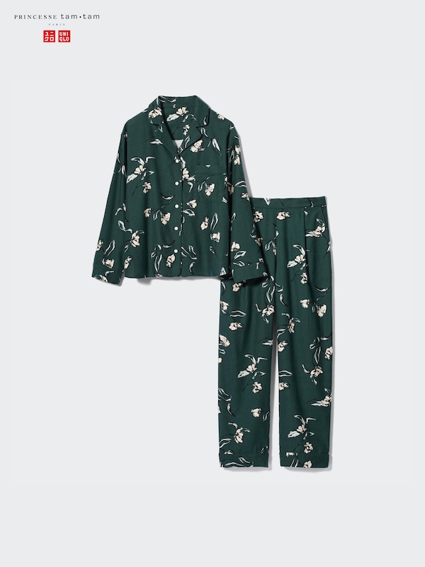 Piyama Flannel | Lengan Panjang Bunga