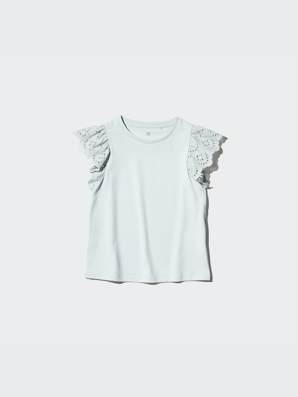 GIRLS エンブロイダリーTシャツ
