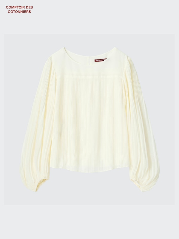 シフォンプリーツブラウス