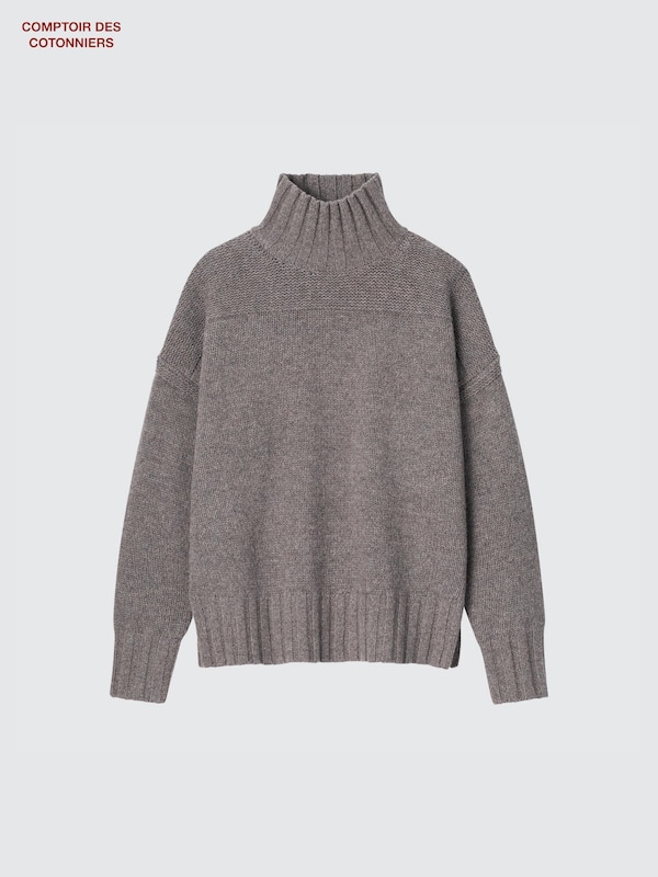 プレミアムラムハイネックセーター