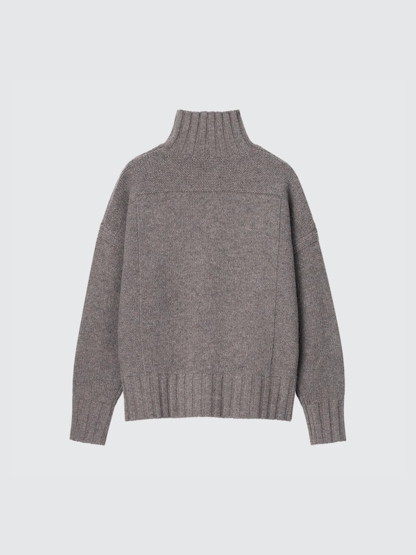 プレミアムラムハイネックセーター