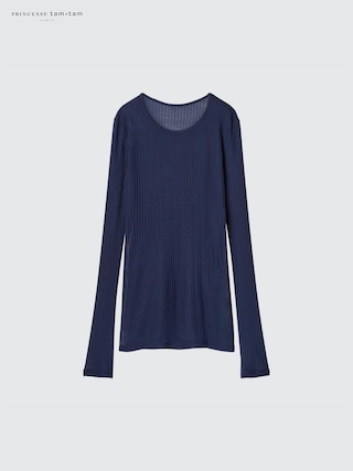 ヒートテックカシミヤブレンドポインテールＴシャツ