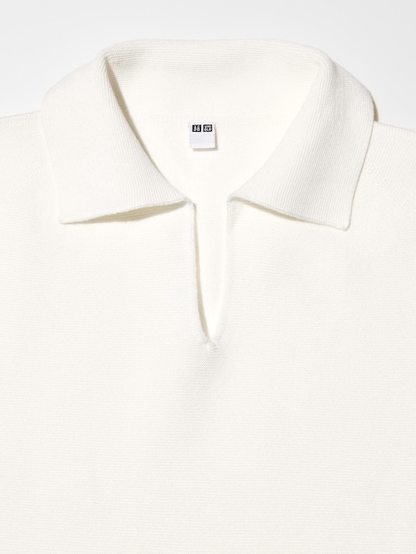 3D Knit Polo Sweater