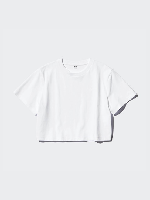 WOMEN'S AIRISM COTTON CROPPED BOXY T-SHIRT UNIQLO VN