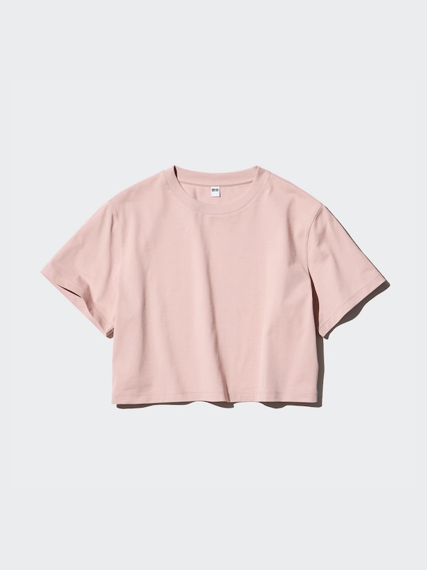 AIRism Cotton Cropped Boxy T-Shirt