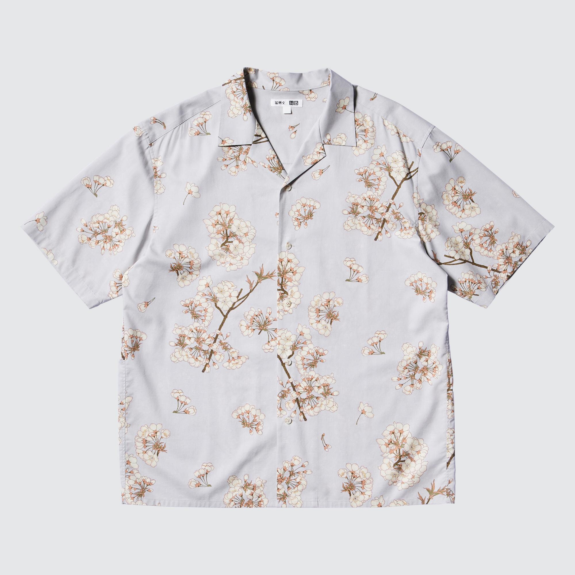 Dockers All-over print short-sleeve open-collar cotton shirt, box shirt, men's size L cotton gray type Vintage Second Hand main image 1