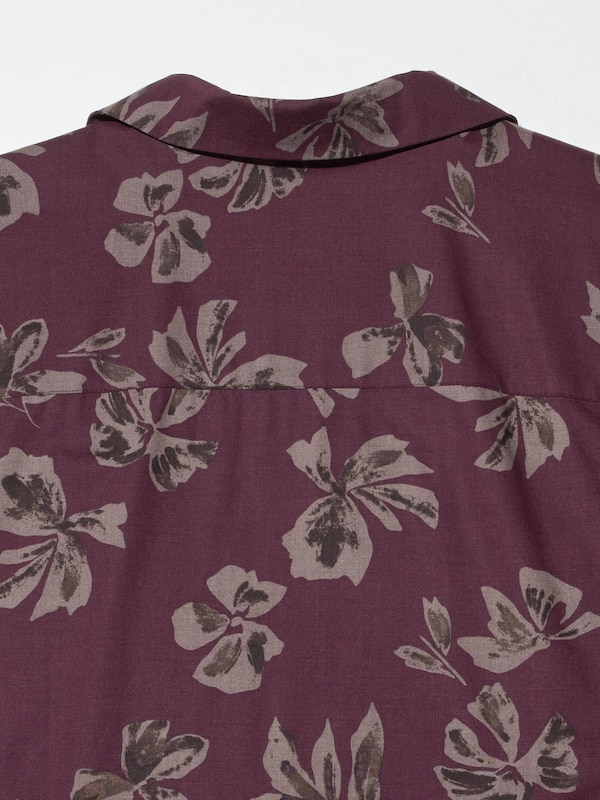 Modal Cotton Open Collar Short Sleeve Shirt