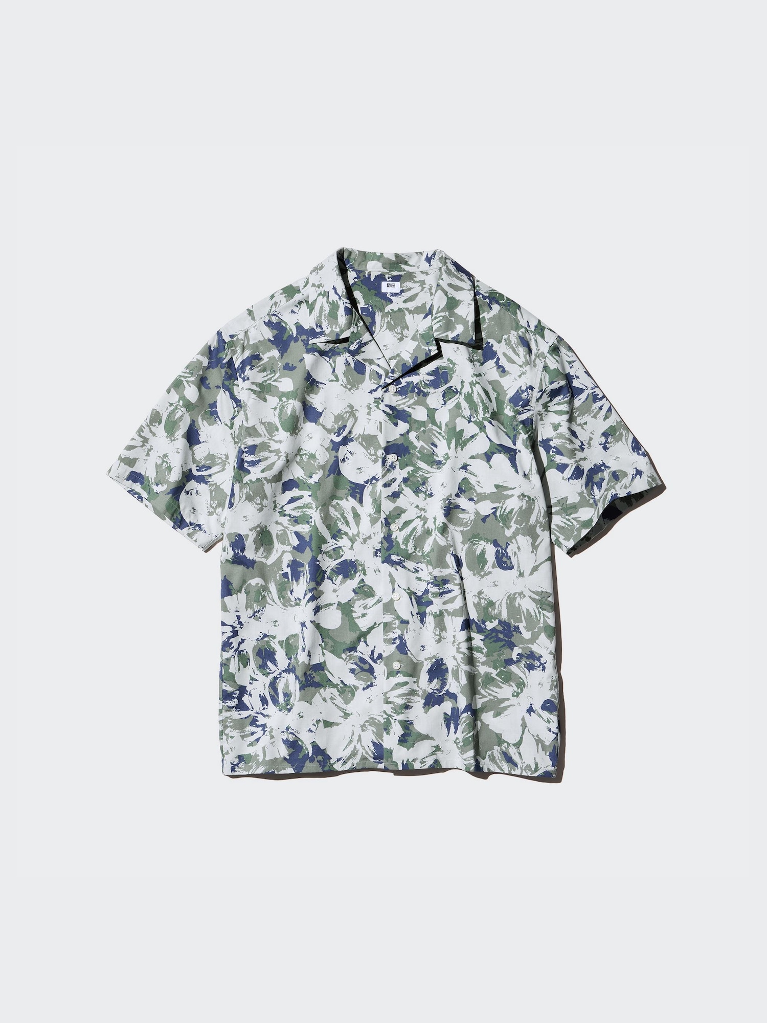 トップス meer. OPEN COLLAR SHORT SHIRT(CHARCOAL) MEER. OPEN COLLAR SHORT SHIRT /CHARCOAL MEN'S MODAL COTTON