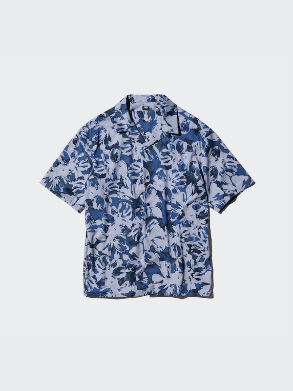 Áo Sơ Mi Vải Cotton Modal | Cổ Mở | Họa Tiết