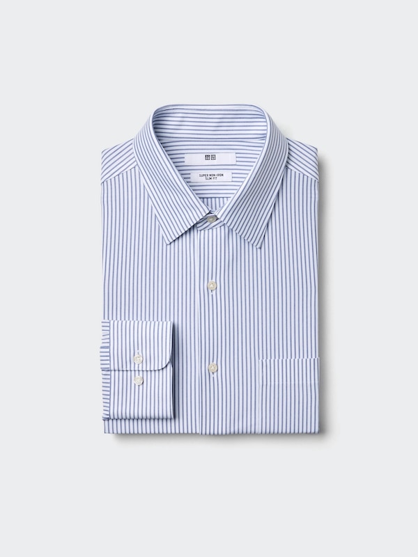 Super Non Iron Jersey Shirt | Long Sleeve Striped Regular Collar