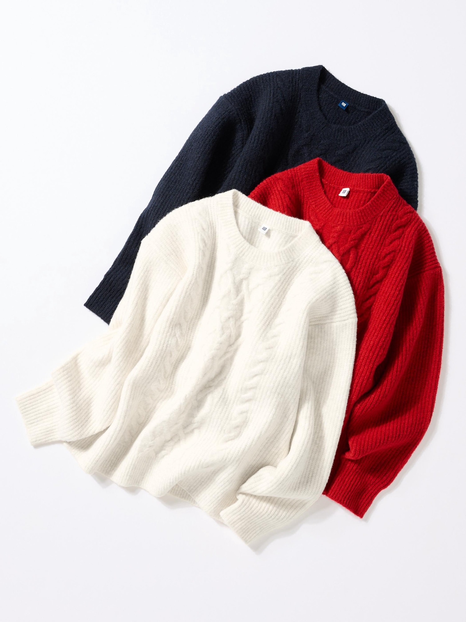 ☆★☆ページ ユニクロ公式 | スフレヤーンセーター/ケーブル