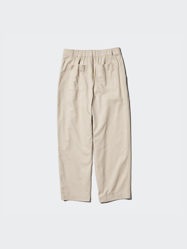 Linen Cotton Tapered Pants