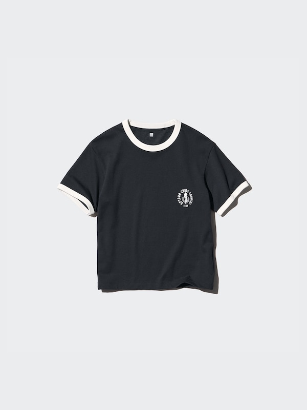 AIRism Cotton Graphic Crew Neck T-Shirt | Ringer