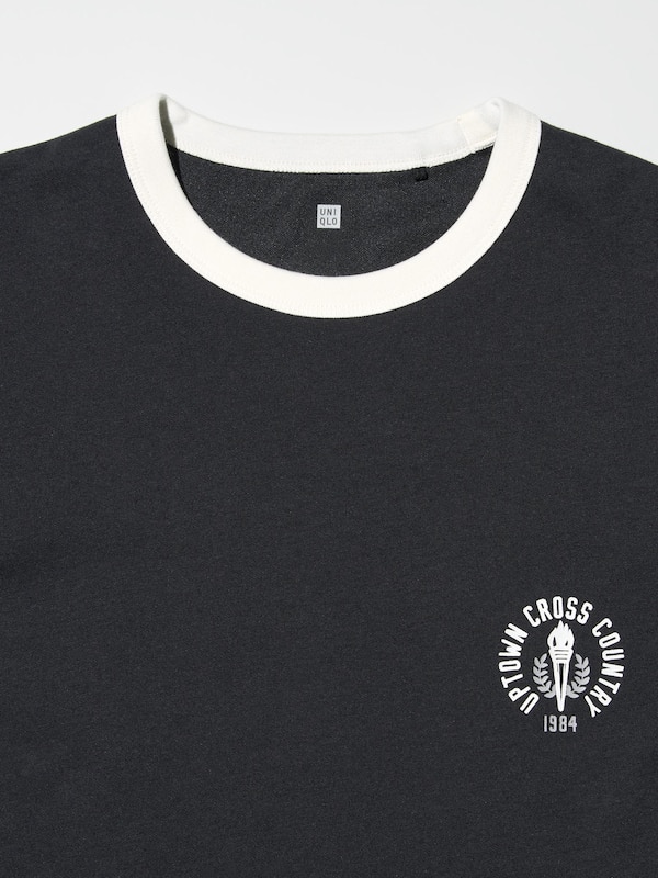 AIRism Cotton Graphic Crew Neck T-Shirt | Ringer