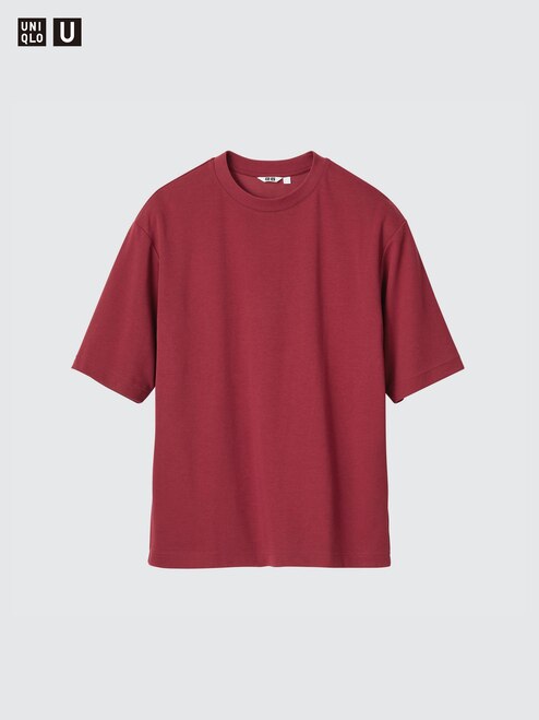 Uniqlo Red Crew Neck T Shirt MEN'S AIRISM COTTON CREW NECK