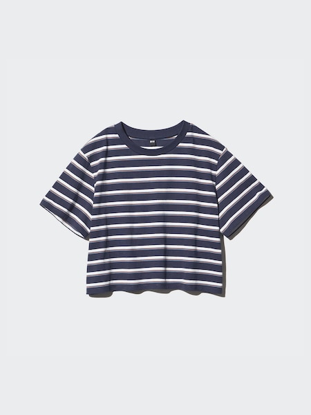 Cropped T-shirt | Short Sleeve | Stripe