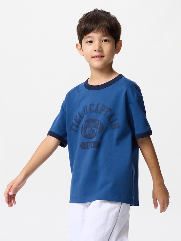 エアリズムコットングラフィッククルーネックTシャツ