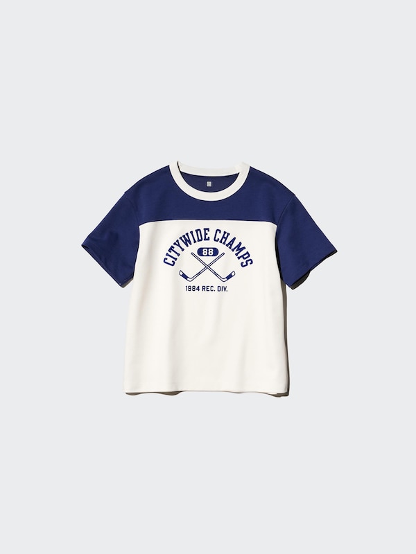 エアリズムコットングラフィッククルーネックTシャツ