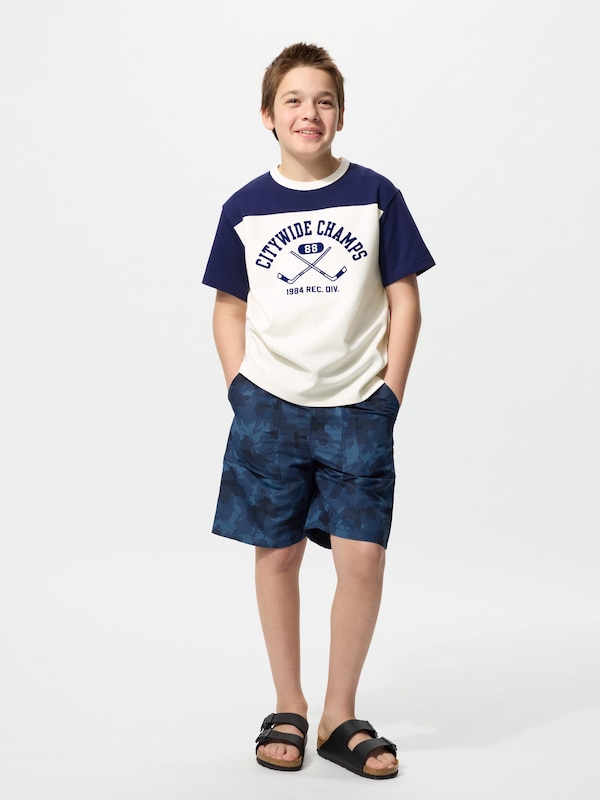 エアリズムコットングラフィッククルーネッ��クTシャツ