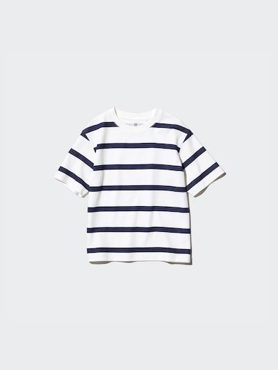 エアリズムコットンボーダークルーネックTシャツ 4