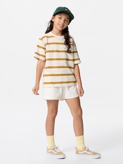 エアリズムコットンボーダークルーネックTシャツ