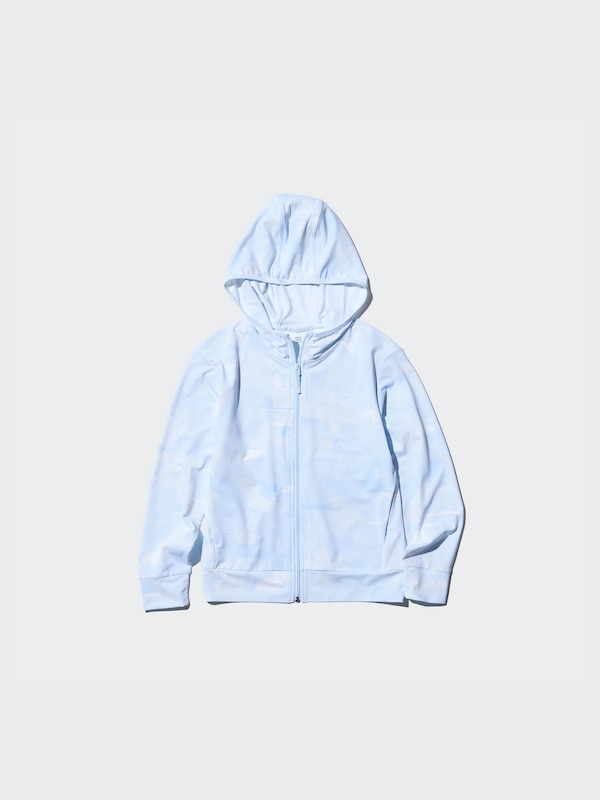 AIRism Jaket Hoodie Ritsleting Proteksi Sinar UV | Motif