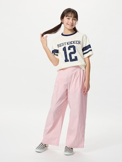 GIRLS タックワイドパンツ